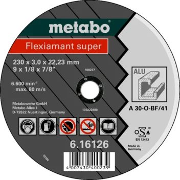 Metabo Flexiamant super 125x2,5x22,23 aluminio, TF 41 (616752000) · 616752000