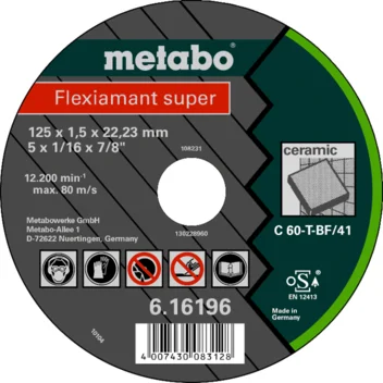 Metabo Flexiamant super 115x1,5x22,2 cerámica,TF41 (616195000) · 616195000