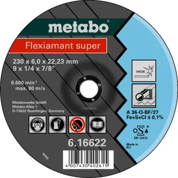 Metabo Flexiamant super 115x6,0x22,23 Inox, SF 27 (616739000) · 616739000