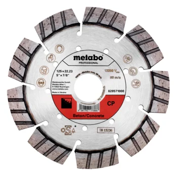 Metabo Disco de cortar de diamante 125x22,23mm, "CP", hormigón "professional" (628571000) · 628571000