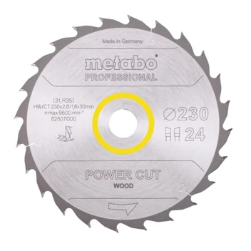 Metabo Hoja de sierra "power cut wood - professional", 230x30, D24 DI 20° (628011000) · 628011000