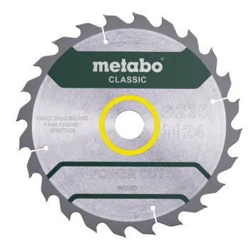 Metabo Hoja de sierra "power cut wood - classic", 235x30, D24 DI 18° (628677000) · 628677000
