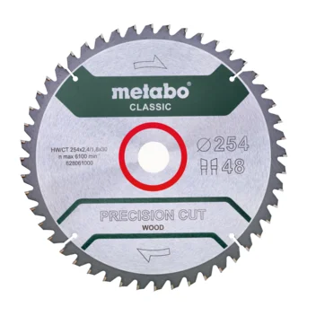 Metabo Hoja de sierra "precision cut wood - classic", 254x30, D48 DI 5°neg. (628061000) · 628061000