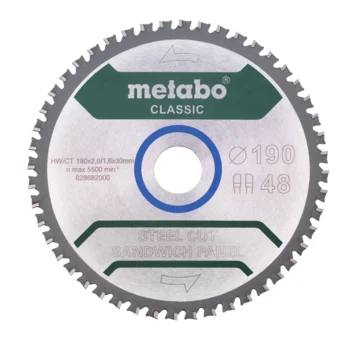 Metabo Hoja de sierra "steel cut/sandwich panel - classic", 190x30 D48 FZ/FA 4° (628682000) · 628682000