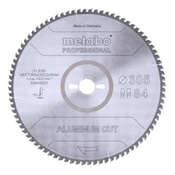 Metabo Hoja de sierra "aluminium cut - professional", 305x30 Z84 DP/DT 5°neg (628448000) · 628448000