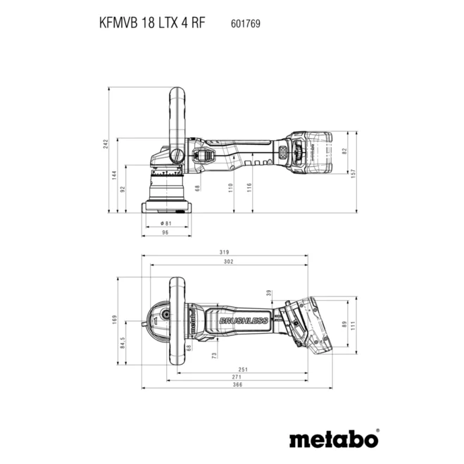 baterijski rezkalnik robov za kovino Metabo