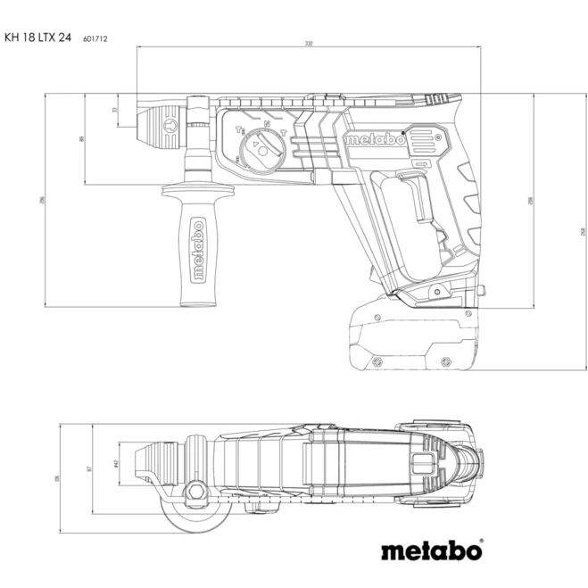 baterijsko kombinirano kladivo Metabo