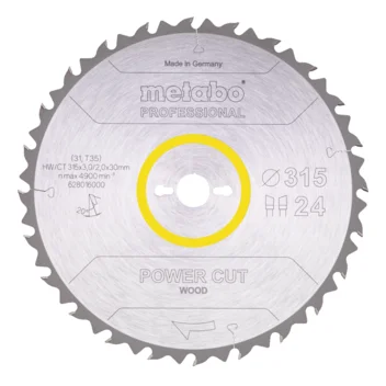 Metabo Hoja de sierra "power cut wood - professional", 315x30, D24 DI 20° (628016000) · 628016000
