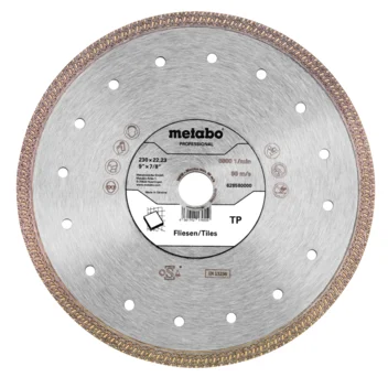 Metabo Disco de cortar de diamante 230x22,23mm, "TP", azulejos "professional" (628580000) · 628580000