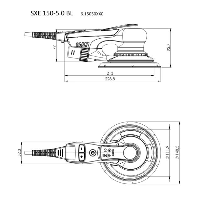 Metabo SXE 150-5.0 BL pri delu