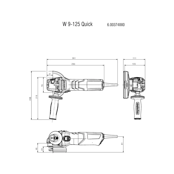 Metabo W 9-125 QUICK pri delu