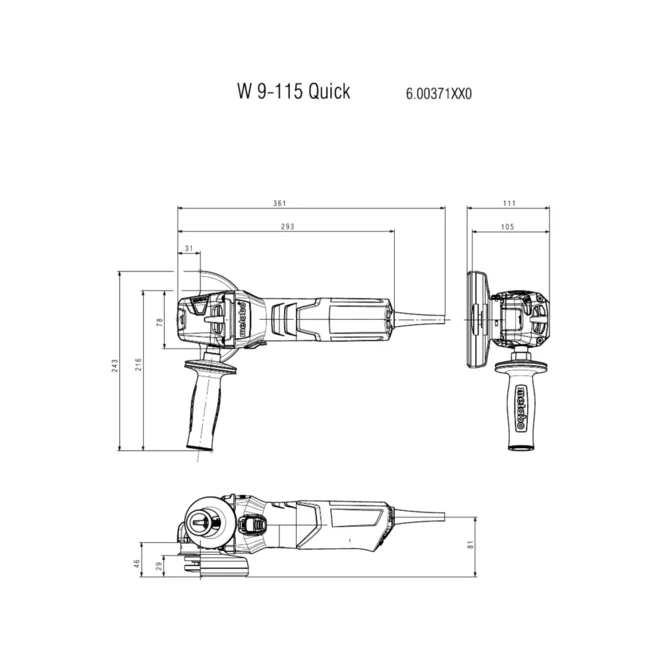 Metabo W 9-115 QUICK pri delu