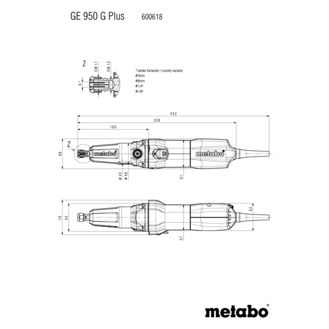 Metabo GE 950 G Plus pri delu