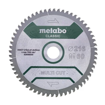 Metabo Hoja de sierra "multi cut - classic", 216x30, D60 DP/DT, 5°neg. (628066000) · 628066000