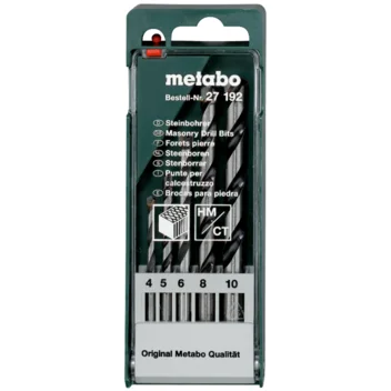Metabo Estuche de brocas para piedra, 5 piezas (627192000) · 627192000