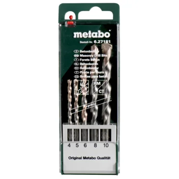 Metabo Estuche de brocas para hormigón pro, 5 piezas (627181000) · 627181000
